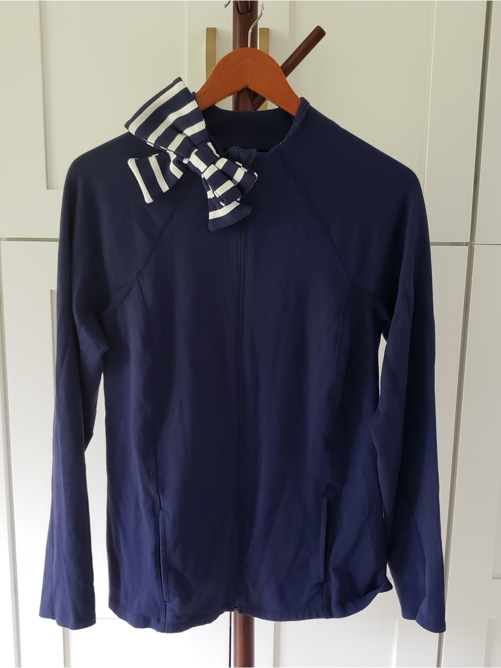 kate spade Navy Top with Gold Logo Details Made in‎ USA